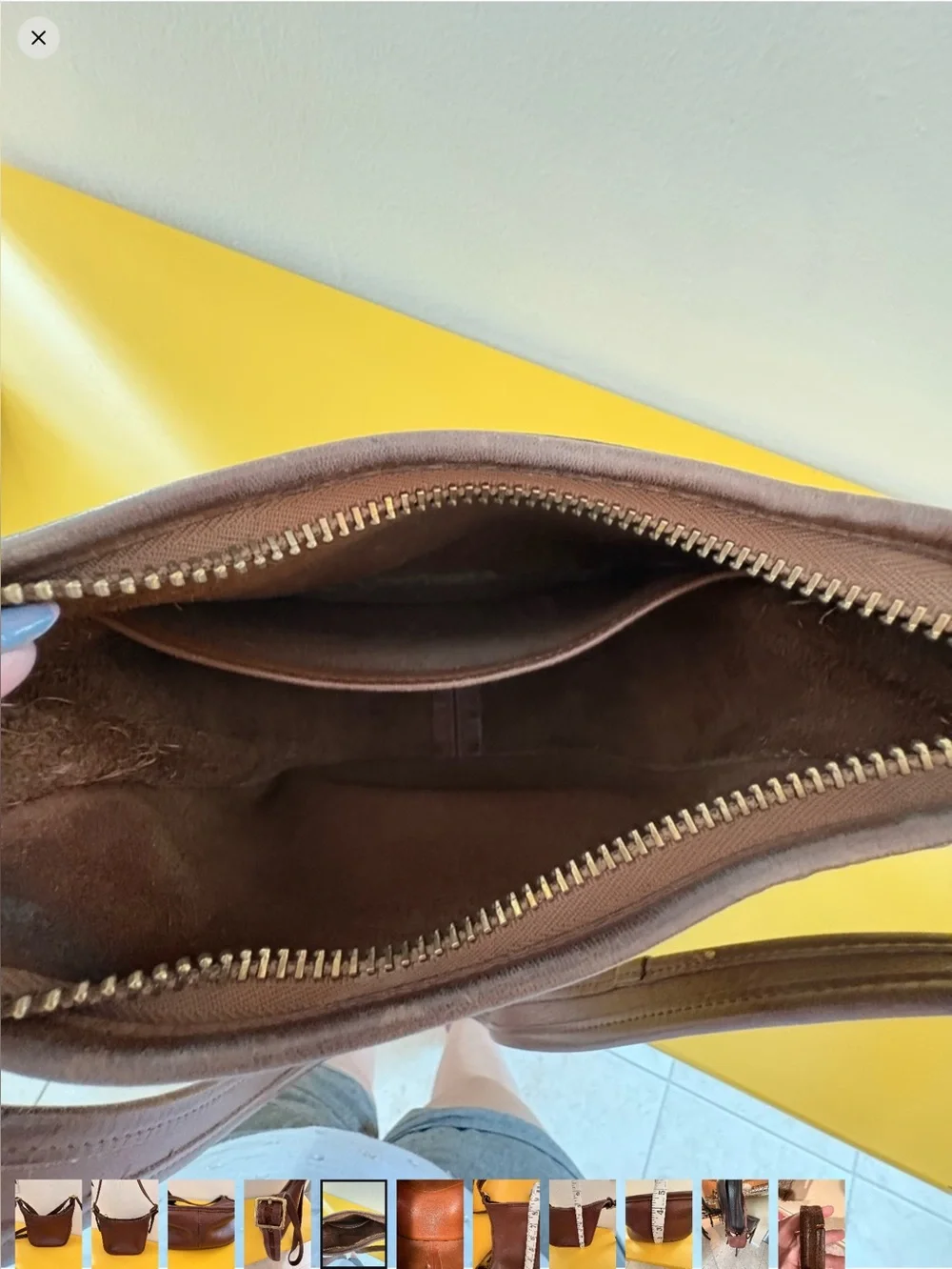 Vintage Coach Janice Leather Crossbody Bag